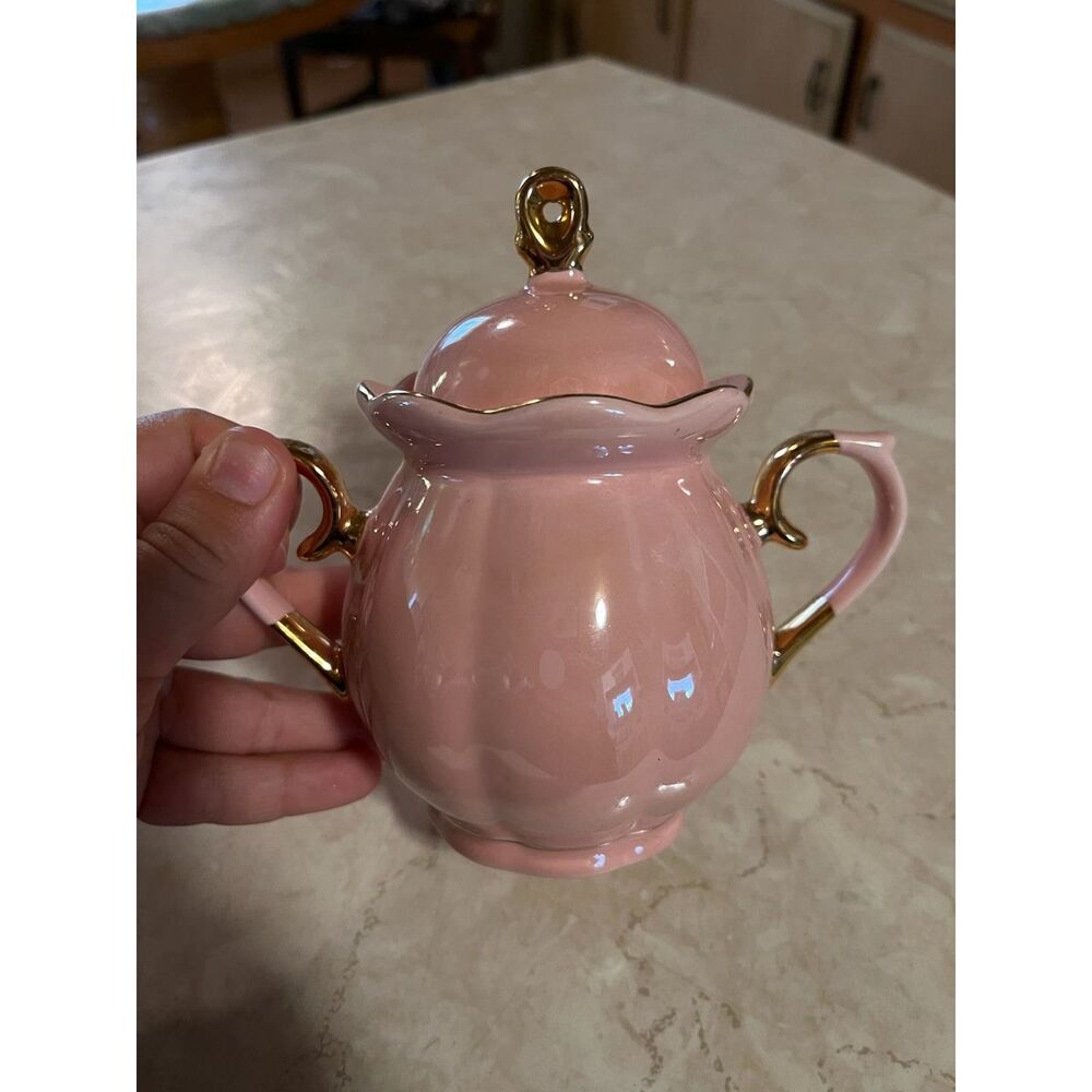 cottage core feminine cutesy tea party sugar pot